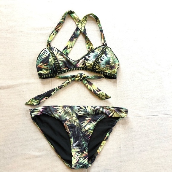 Lucky Brand 🌴 Tropical Palm Bikini Small - Picture 5 of 10